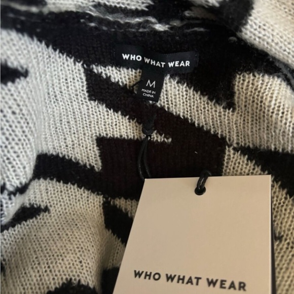 Who What Wear Women's Sz Medium Cardigan Hounds Tooth Sweater - Picture 4 of 6